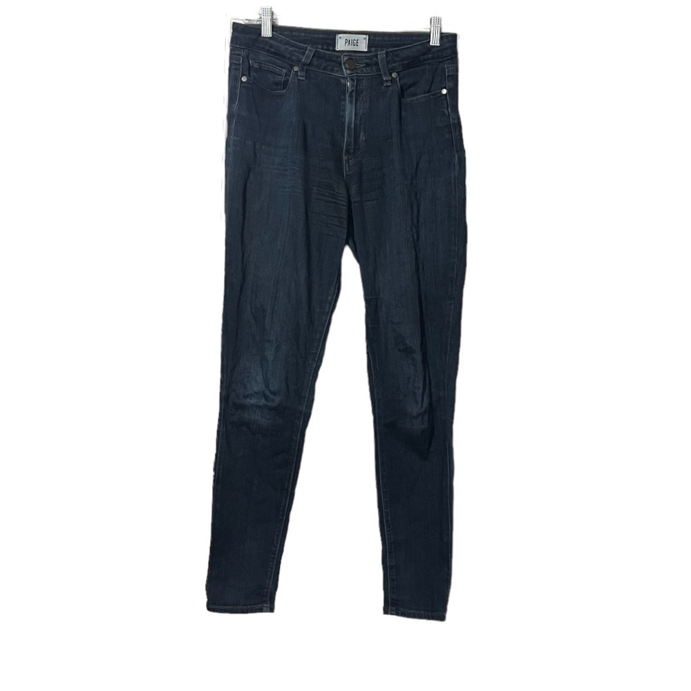 PAIGE Hoxton Ultra Skinny Jeans Size 28 Dark Blue Wash Stretchy Rayon Denim